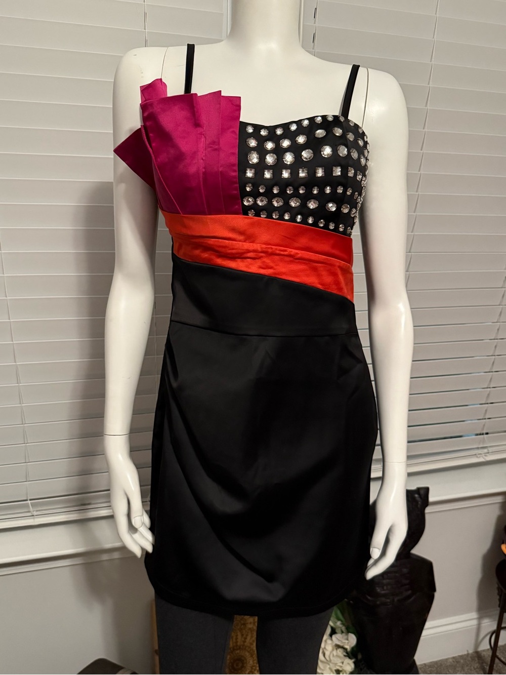 LIPSY LONDON COLOR BLOCK COCKTAIL DRESS~ SZ 8